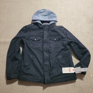 Levi's Men's Black Hooded Jacket
